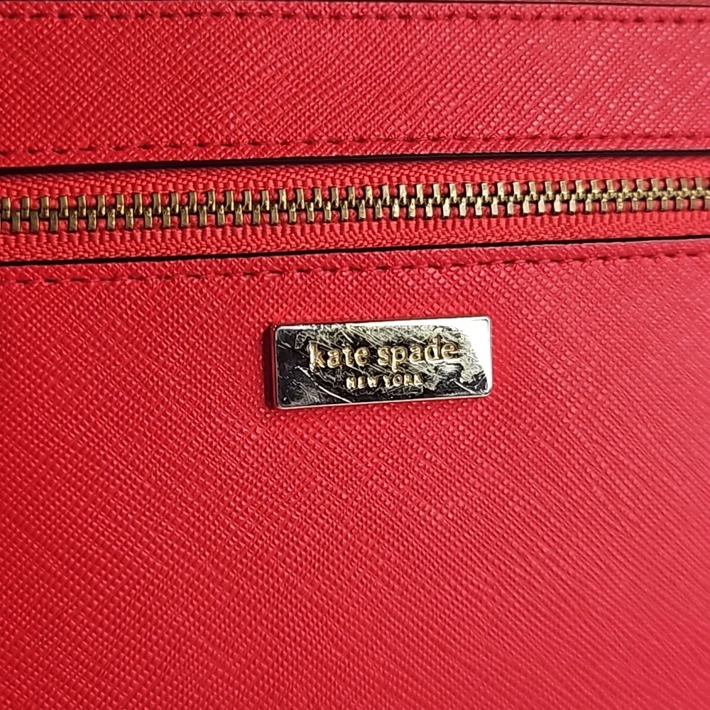 kate spade Red Wristlet Gold Zipper - Picture 3 of 8